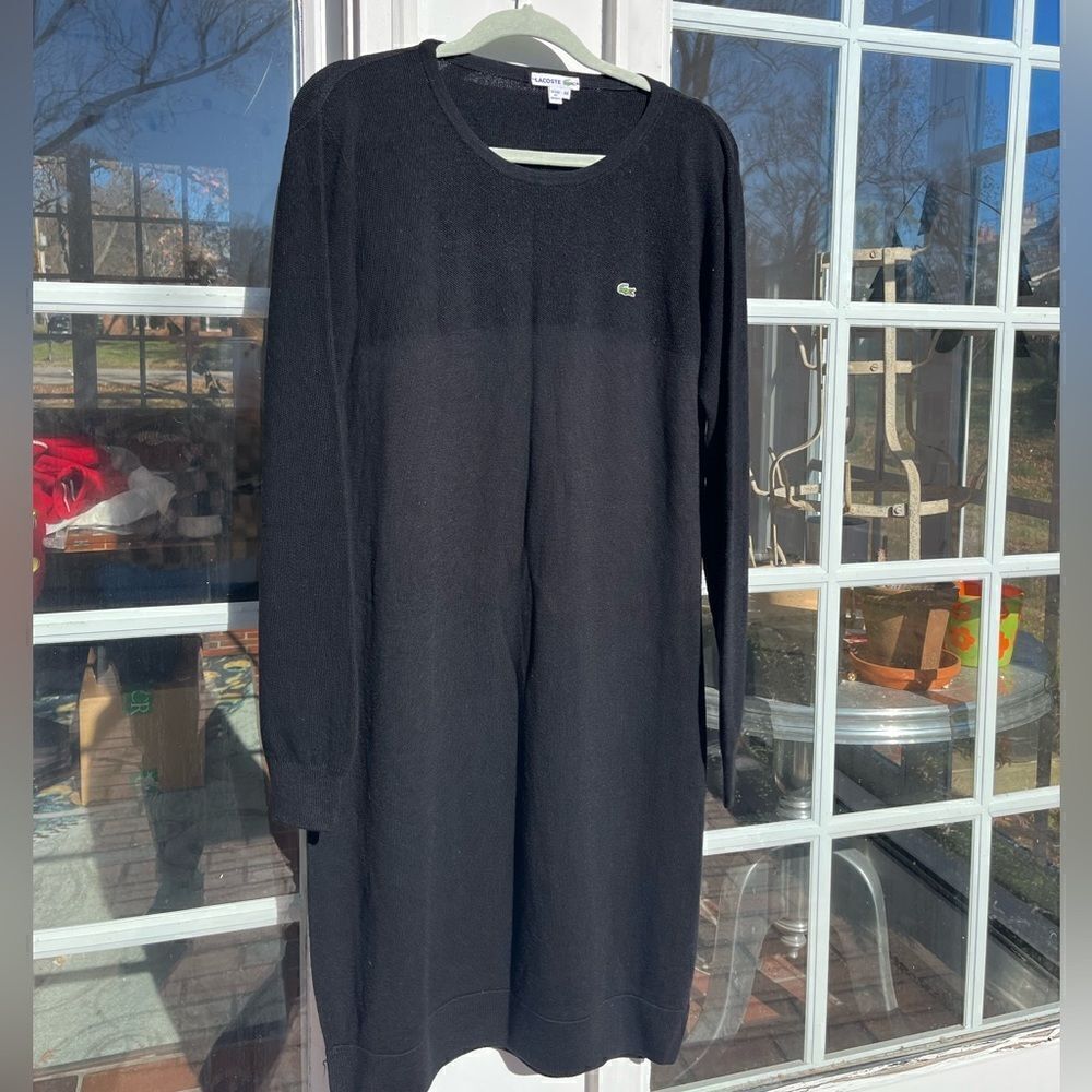 Lacoste Long Sleeve Sweater Dress